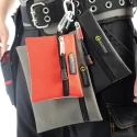 CK Polyester 3 Pocket Tool Pouch with Zipper Lock, Belt Included, Bright Red MA2740