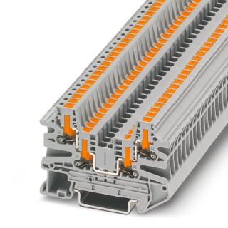 Phoenix Contact PTV Series Feed Through Terminal Block Grey, 1-Level, Push-in Technology, IECEx/ATEX Certified 1078999