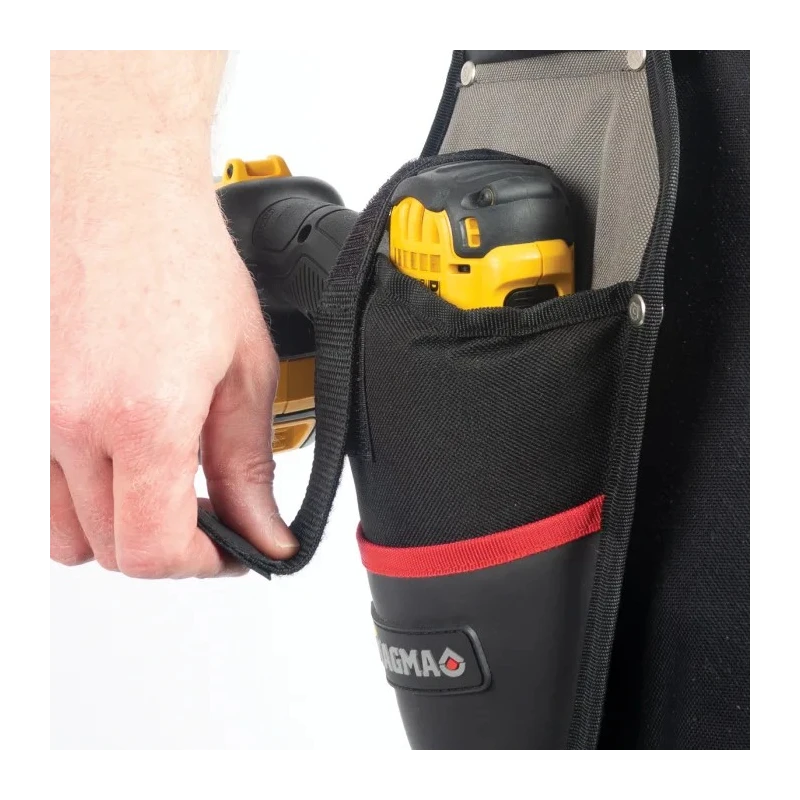 CK Polyester 50 Pocket Power Tool Holster Industrial Grade, Zipper Lock with Belt MA2737