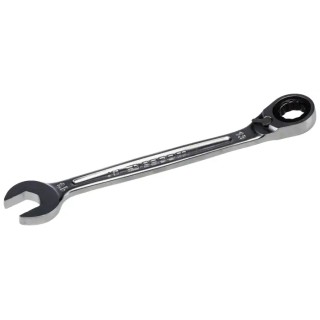 Facom Combination Ratchet Spanner Satin Chrome, 178mm Overall Length 13 mm 467B.13