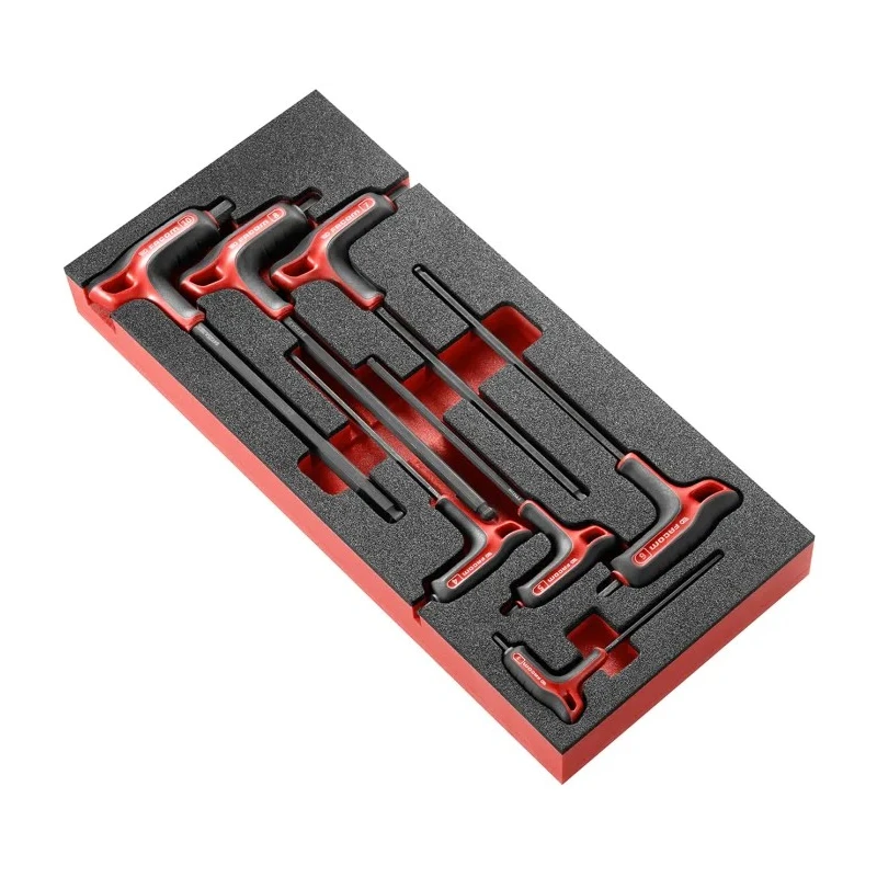 Facom 7 Piece T Metric Hex Key Set with Hex Sizes 3-4-5-6-7-8-9-10 mm MODM.84TZSA