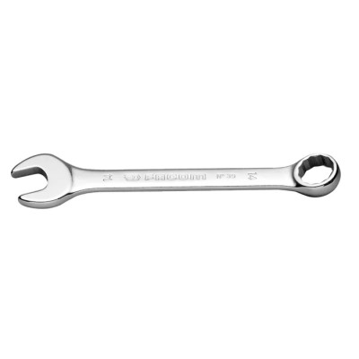 Facom Combination Spanner 8 mm Satin Chrome Finish, 94mm Overall Length, 12 Point, 15° Offset Angle 39.8