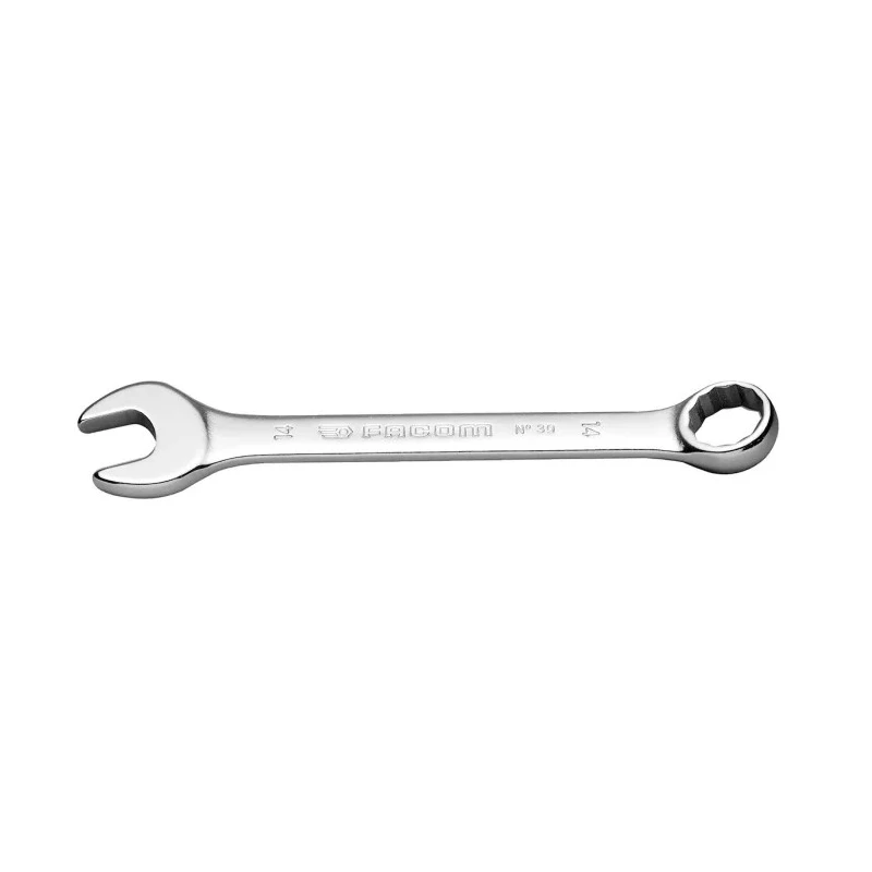 Facom Combination Spanner 8 mm Satin Chrome Finish, 94mm Overall Length, 12 Point, 15° Offset Angle 39.8