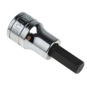 Facom 1/2 in Drive 10 mm Hex Bit Socket, Bright Chrome with Phosphate Finish, 60mm Overall Length STM.10
