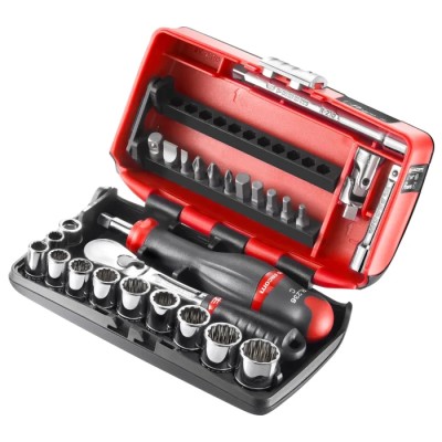 Facom 27-Piece 1/4 in 12 Point Socket Set RL.NANO-U112