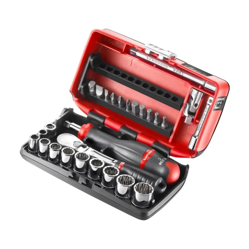 Facom 27-Piece 1/4 in 12 Point Socket Set RL.NANO-U112