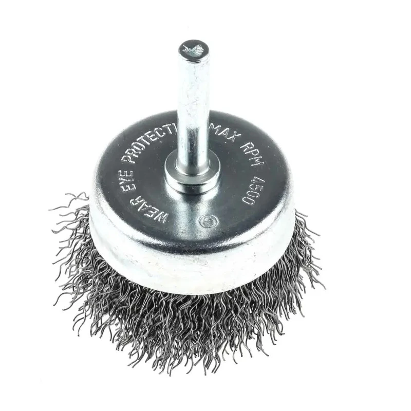 RS PRO Steel Crimp Wire Abrasive Brush, 6 mm Diameter, 55 mm Face Width, Shank Fixing, Max 4500 rpm 188-4099