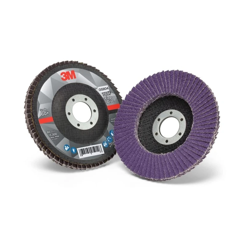 3M Zirconia Aluminium Flap Disc 115 mm Fine Grade P120 Grit Quick Change 10 Per Pack 7100196539