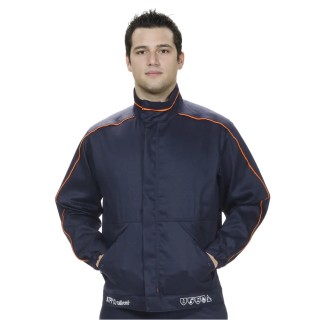 Penta Arc Flash Navy Anti-Static Arc Flash Jacket Non-Metallic Zipper with Flap Size L AFSIB-VES12-L