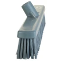 Vikan Broom Grey With Polyethylene Terephthalate Bristles Hard Push Broom 410mm Width 317488