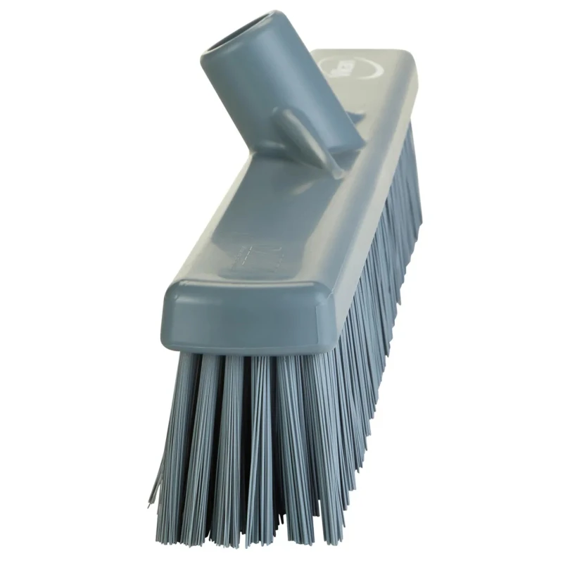 Vikan Broom Grey With Polyethylene Terephthalate Bristles Hard Push Broom 410mm Width 317488