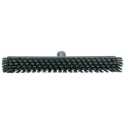 Vikan Broom Grey With Polyethylene Terephthalate Bristles Hard Push Broom 410mm Width 317488
