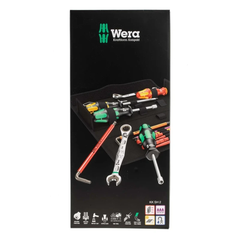 Wera 15 Piece Plumber Tool Kit with Case VDE 1000V Approved IEC 60900 05136026001