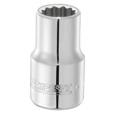 Expert by Facom 1/2 in Drive 30 mm Standard Bi-Hexagon Socket, Chrome Vanadium Steel, 41mm Overall Length E117072