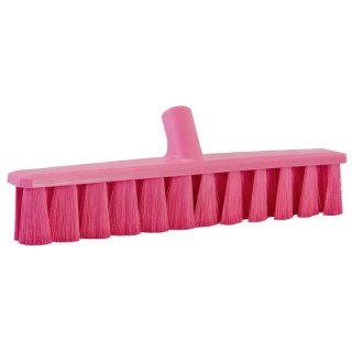 Vikan Soft Push Broom Pink With Polyethylene Terephthalate Bristles Width 50mm Depth 400mm 31711