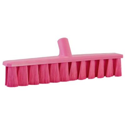 Vikan Soft Push Broom Pink With Polyethylene Terephthalate Bristles Width 50mm Depth 400mm 31711