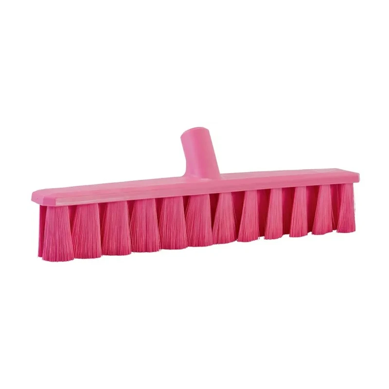 Vikan Soft Push Broom Pink With Polyethylene Terephthalate Bristles Width 50mm Depth 400mm 31711