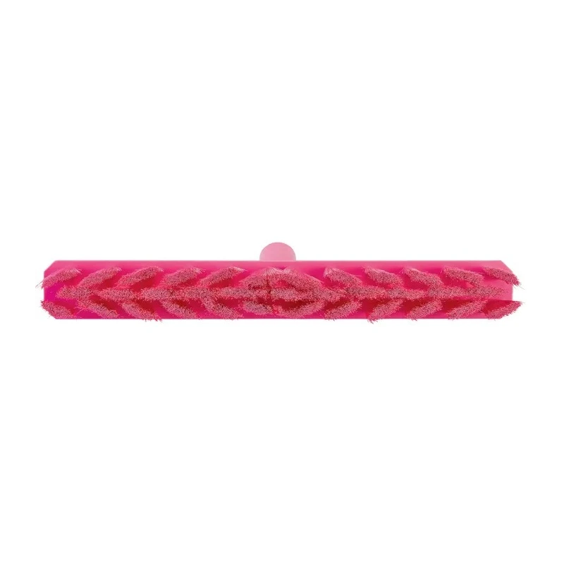 Vikan Soft Push Broom Pink With Polyethylene Terephthalate Bristles Width 50mm Depth 400mm 31711