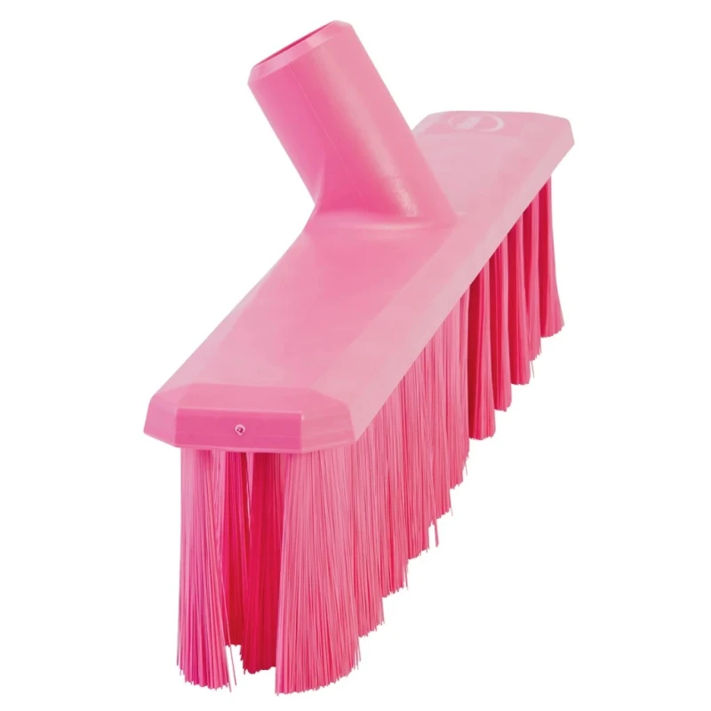 Vikan Soft Push Broom Pink With Polyethylene Terephthalate Bristles Width 50mm Depth 400mm 31711
