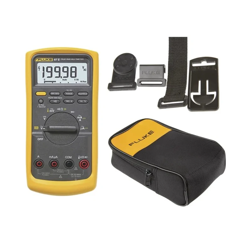 Fluke 87V High-Performance Digital Multimeter Kit 1000V, 10A with Case and Holster Fluke 87V + C25 TPAK