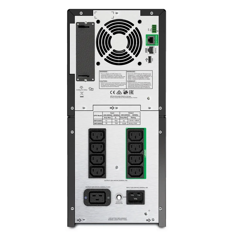 APC Smart-UPS SMT 1.98 kW Uninterruptible Power Supply 2200 VA 230V Output 160V, 286V Input Stand Alone SMT2200IC