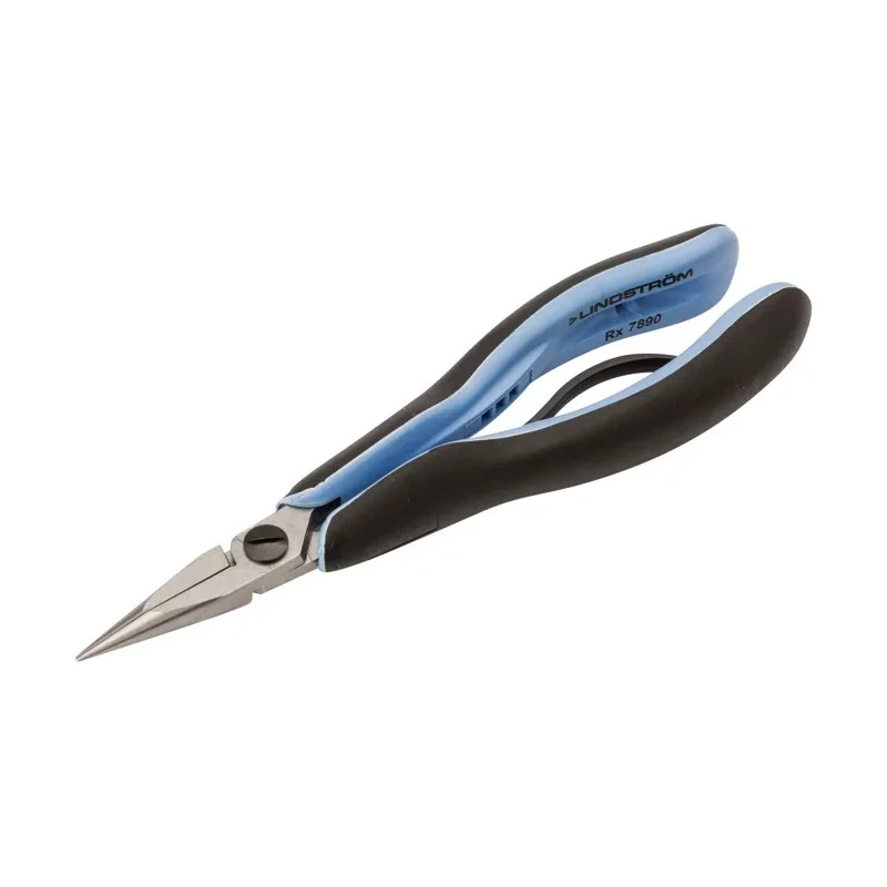 Lindstrom Long Nose Plier Serrated, 158.5mm Overall Length, 31.5mm Jaw Length, Alloy Steel, Synthetic Dual Component RX 7890
