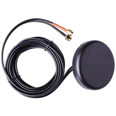 MikroElektronika Disc Omni-Directional GPS Antenna with SMA, MCX, FAKRA or other Connector 824-960 MHz 5 dBi Gain MIKROE-3376