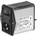 Schurter IEC Connector C14 250V AC 10A Screw Mount 2 Pole Quick Connect DD12 Series 3-105-315