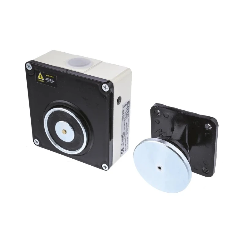 Eaton Access Control Single Door Magnet 390 N Holding Force DC Release, Epoxy White Finish 620016RSCO-1601