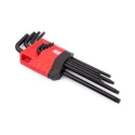 RS PRO 8-Piece Long Arm L Shape Torx Key Set, Chrome Vanadium Molybdenum Steel, Black Finish 192-3725