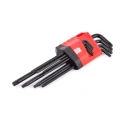 RS PRO 8-Piece Long Arm L Shape Torx Key Set, Chrome Vanadium Molybdenum Steel, Black Finish 192-3725