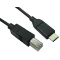 RS PRO IC Socket USB Cable Male USB Type C to Male USB B Black 1 m 192-4730