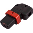 Schaffner C13 Straight Free Hanging Rewireable IEC Connector 250V 15A IL13+ Rewireable IEC Lock+ U/P LSZH