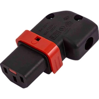 Schaffner C13 Straight Free Hanging Rewireable IEC Connector 250V 15A IL13+ Rewireable IEC Lock+ U/P LSZH