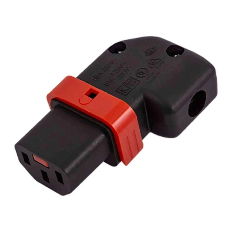 Schaffner C13 Straight Free Hanging Rewireable IEC Connector 250V 15A IL13+ Rewireable IEC Lock+ U/P LSZH