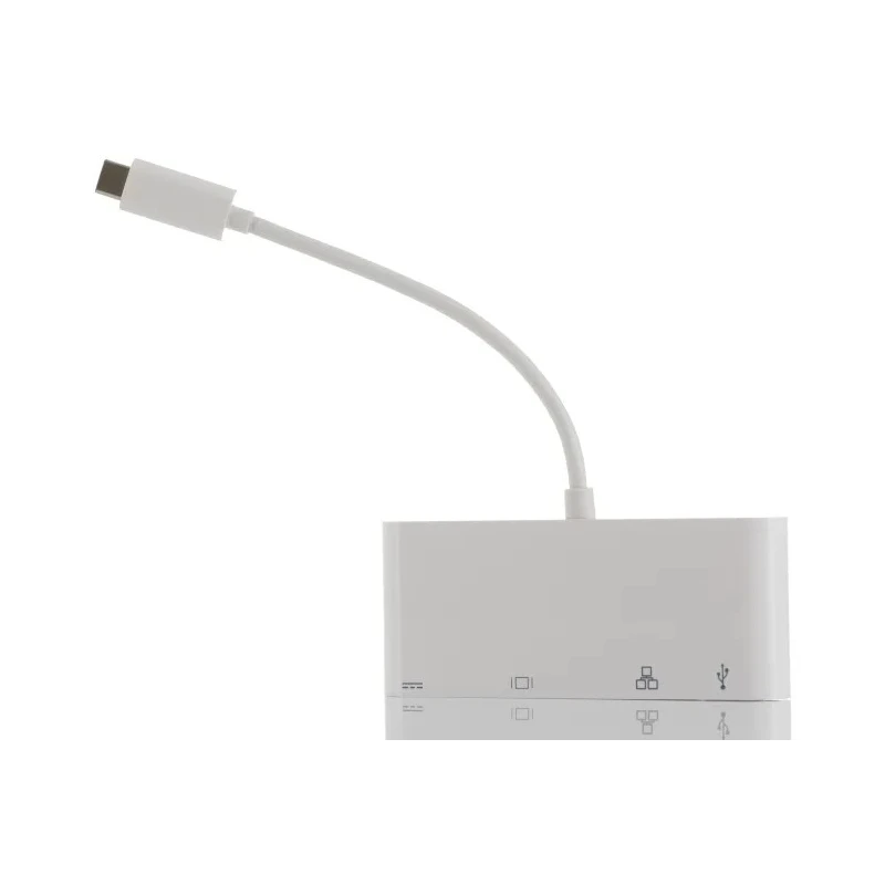RS PRO USB C to DVI Adapter Cable 1 Supported Display, 150 mm Length, White ABS Shell 192-4689