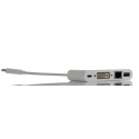 RS PRO USB C to DVI Adapter Cable 1 Supported Display, 150 mm Length, White ABS Shell 192-4689