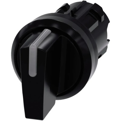 Siemens SIRIUS ACT Series 3 Position Illuminated Selector Switch Head 22mm Cutout Black Handle IP69K IP67 3SU1002-2BP10-0AA0