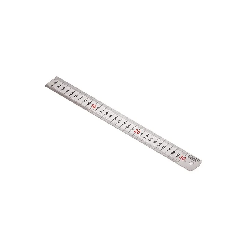 RS PRO Stainless Steel Metric Ruler 300 mm Length 25 mm Width Precision Class II 192-3661