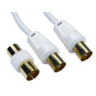 RS PRO 50 m RF Coaxial Coaxial Cable 75 Ω White Terminated 192-4502