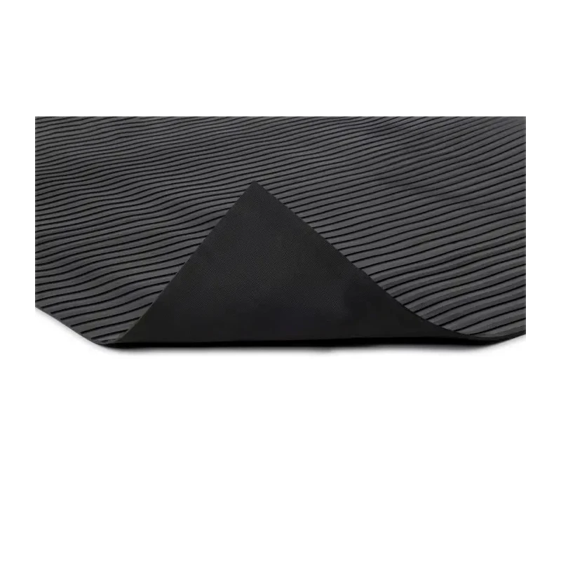 Coba Europe Black Anti-Slip Flooring Natural Rubber Mat Ribbed Finish 2200 V x 900 mm x 3 mm RR010925