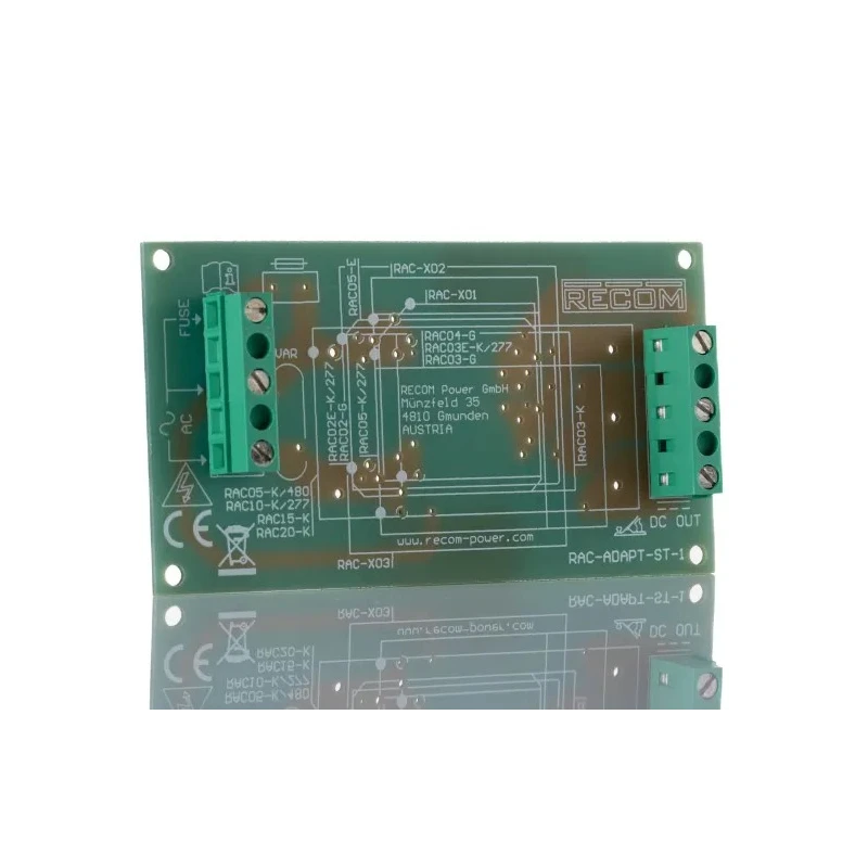 Recom Adapter Board for Use with RAC01-GA AC/DC Converter, RAC01-GB AC/DC Converter, RAC02-GA AC/DC RAC-ADAPT-ST-1