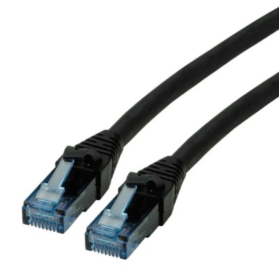 Roline Cat6a Ethernet Cable 8 Core, Black, 3 m Length, Unshielded Unscreened, Low Smoke Zero Halogen Jacket Cat6a