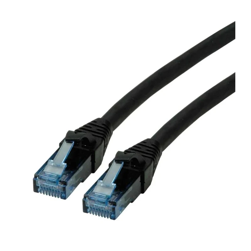 Roline Cat6a Ethernet Cable 8 Core, Black, 3 m Length, Unshielded Unscreened, Low Smoke Zero Halogen Jacket Cat6a