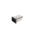 XP Power 264V AC 3A EMI IEC Filter Screw Mount Male Connector with 1 Fuse FASAS03SFR