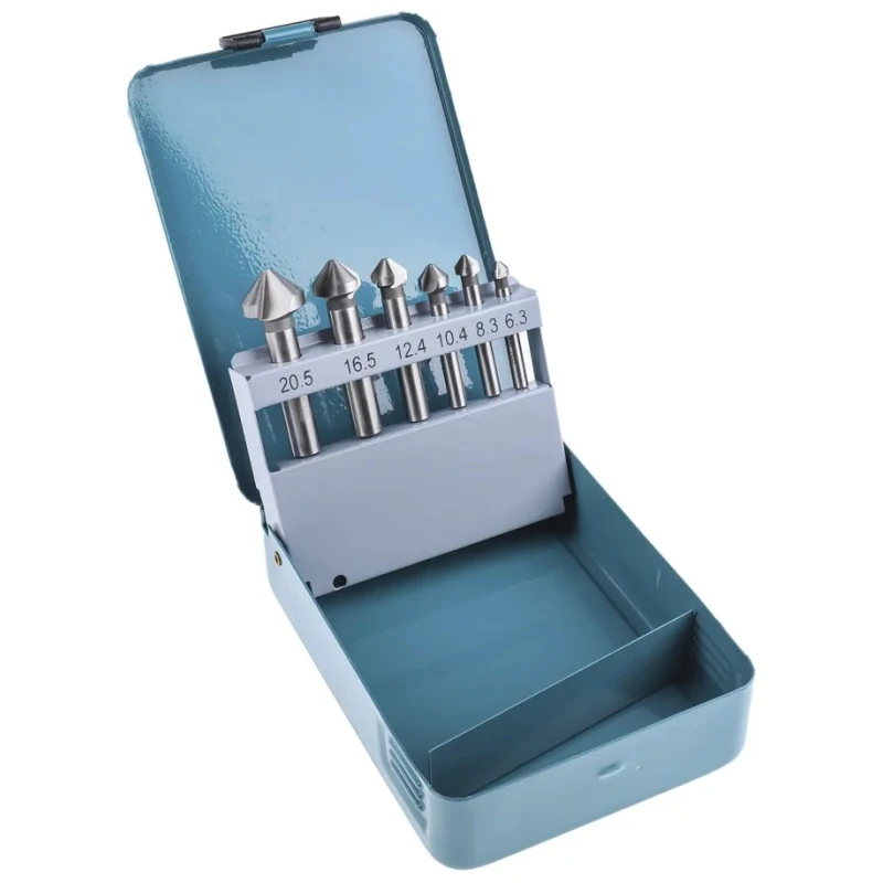 Makita Countersink Drill Bit Set 90° Angle, 6 Pieces with High-Speed Steel D-42204