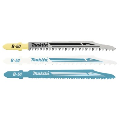 Makita Jigsaw Blade Metal Wood High Speed Steel, 75mm Cutting Length, Pack of 3 Blades B-06292