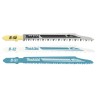 Makita Jigsaw Blade Metal Wood High Speed Steel, 75mm Cutting Length, Pack of 3 Blades B-06292