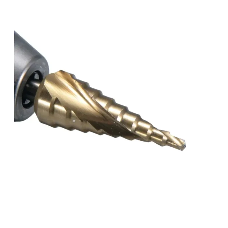 Makita High Speed Steel Step Drill Bit 4-12 mm Drill Diameter, Tin Coated Hex Shank D-40179