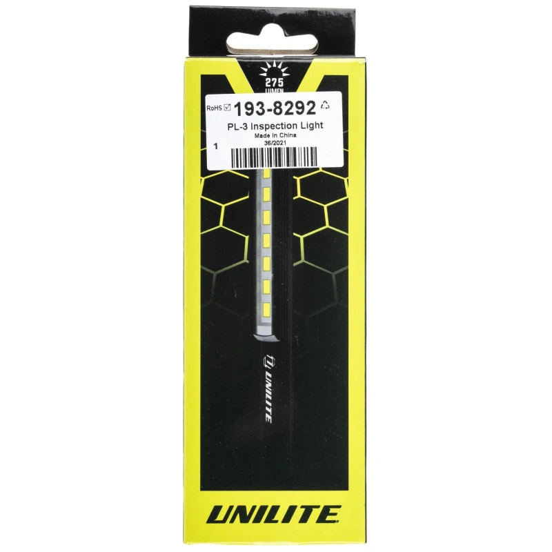 Unilite Handheld Inspection Lamp, 275 Lumen, IPX4 Water Resistant, Aircraft Aluminium Housing, 1.5V 
